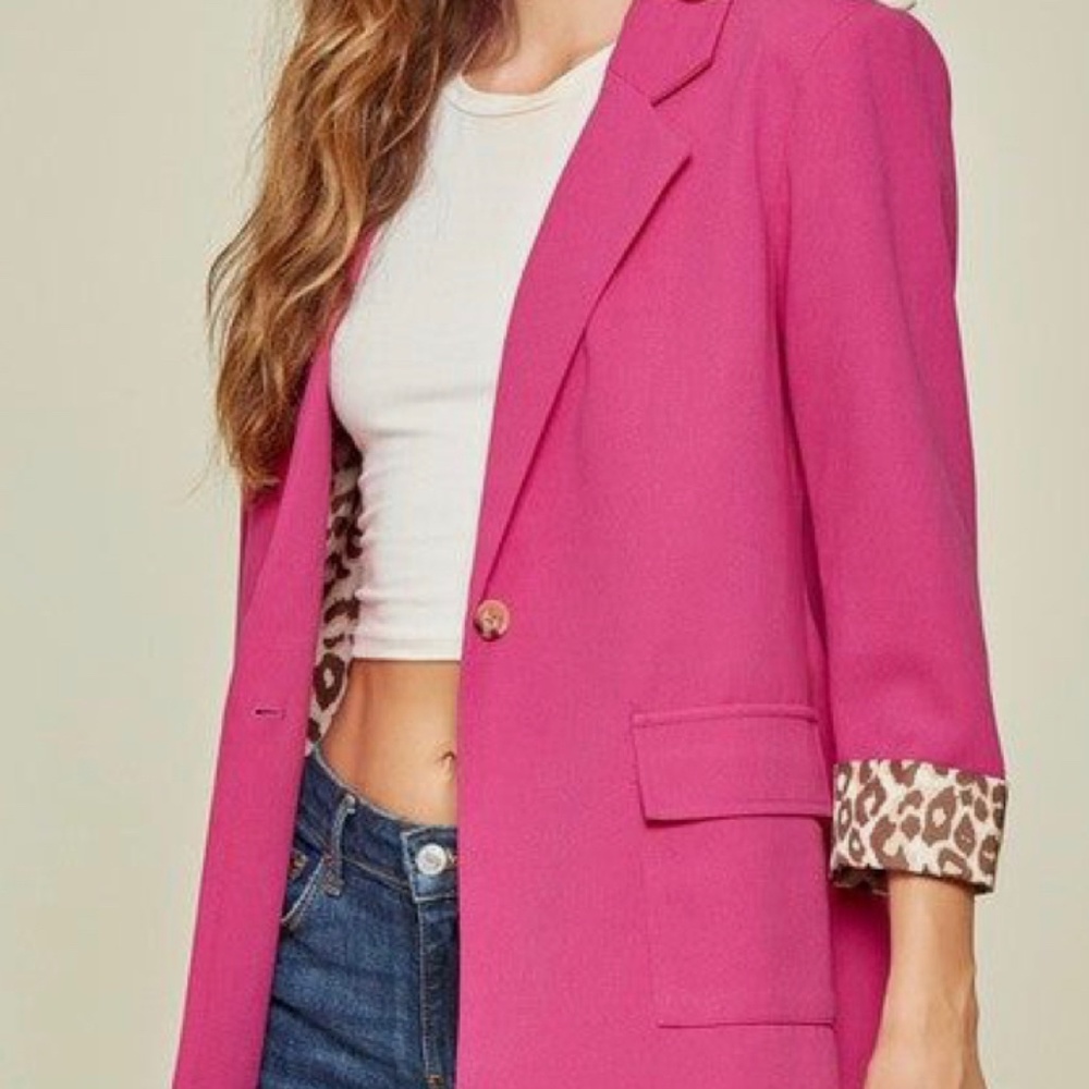 Small Fuchsia Blazer NWT